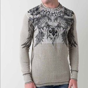 AFFLICTION Reversable Thermal Shirt